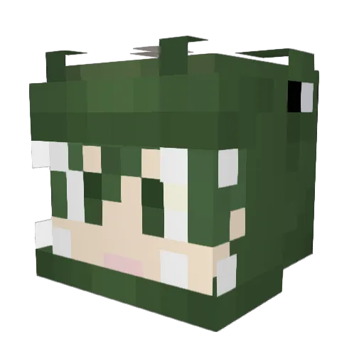 MaZirui Minecraft avatar head, 3D render