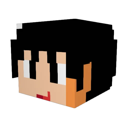 MaZouTT Minecraft avatar head, 3D render