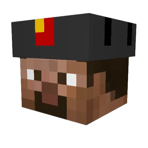 MaaNuee Minecraft avatar head, 3D render