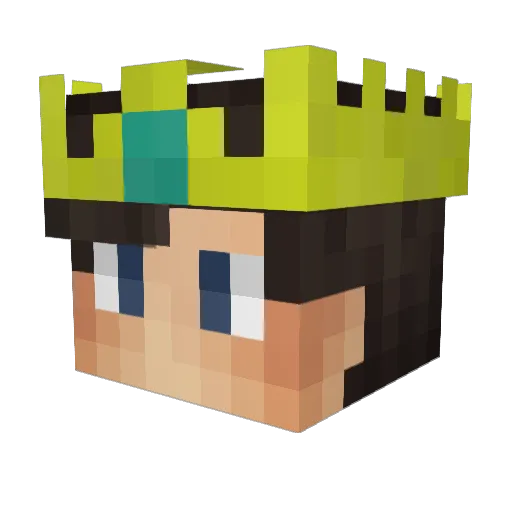 MaaSika Minecraft avatar head, 3D render