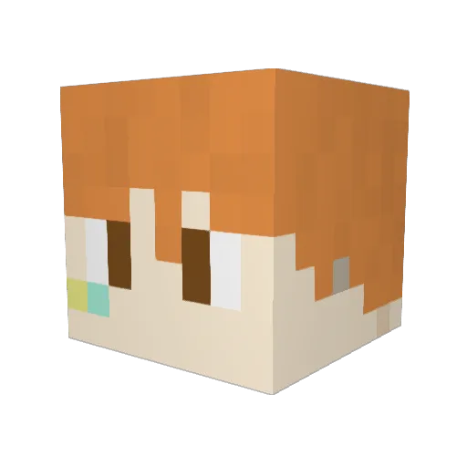 Maaaaamin Minecraft avatar head, 3D render