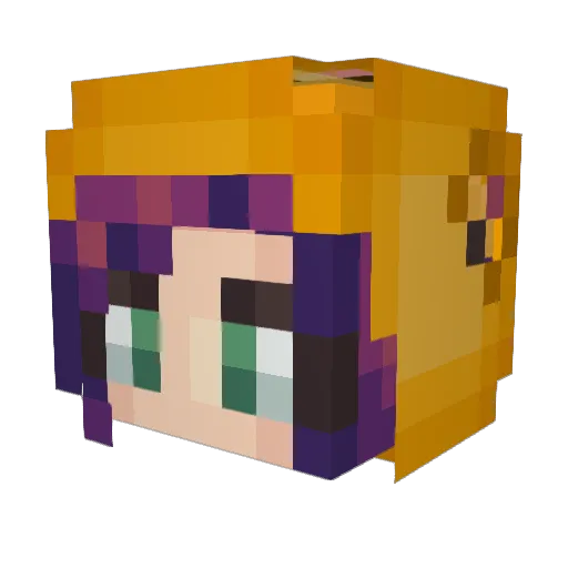 MaaachaN12 Minecraft avatar head, 3D render