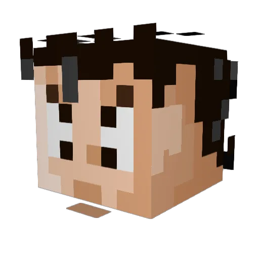 Maaaciej Minecraft avatar head, 3D render