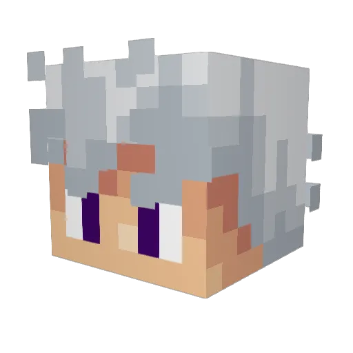 Maaadzik Minecraft avatar head, 3D render