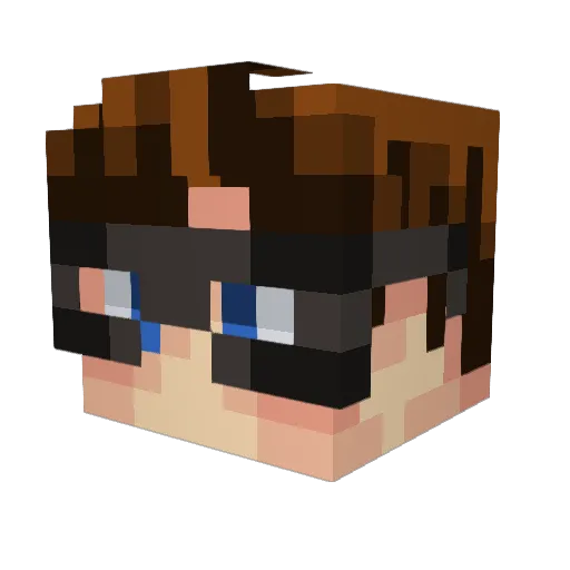 Maaarvinn Minecraft avatar head, 3D render