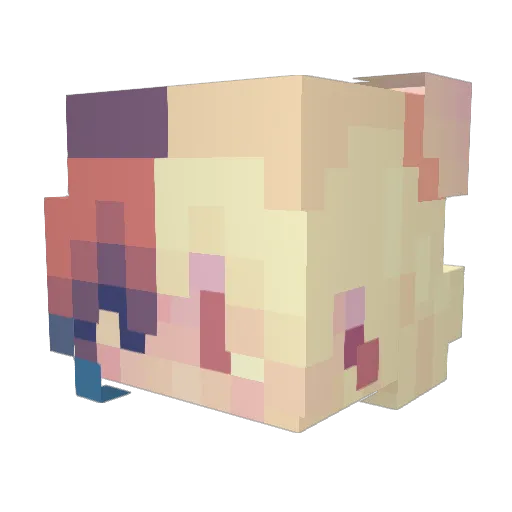 Maaash Minecraft avatar head, 3D render