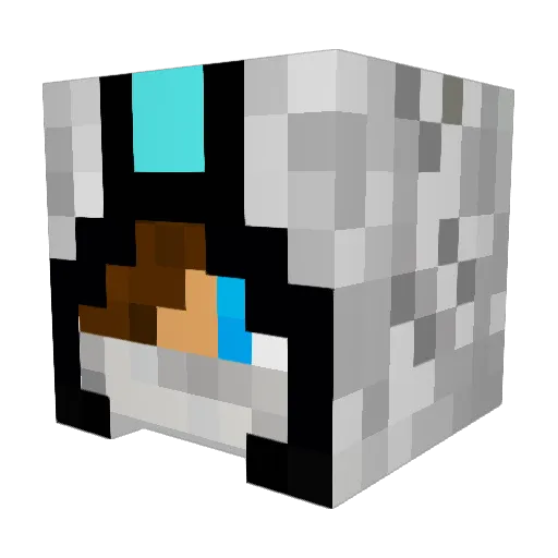 Maackkk Minecraft avatar head, 3D render