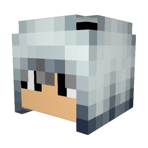 Maafen Minecraft avatar head, 3D render