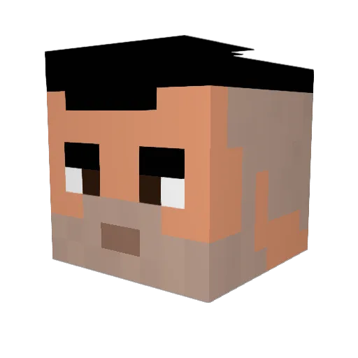 Maajo Minecraft avatar head, 3D render