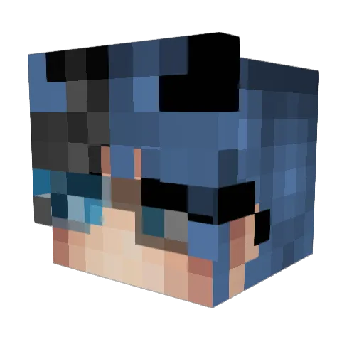 Maaleefiiciaa Minecraft avatar head, 3D render