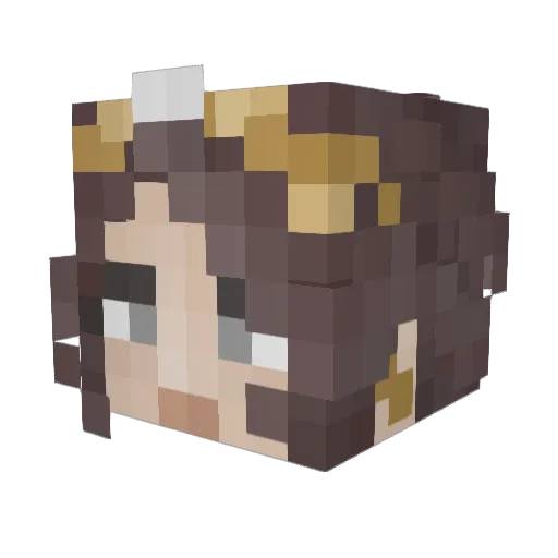 Maaltu Minecraft avatar head, 3D render