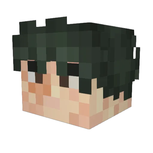 Maandala Minecraft avatar head, 3D render