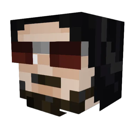Maantieraato Minecraft avatar head, 3D render