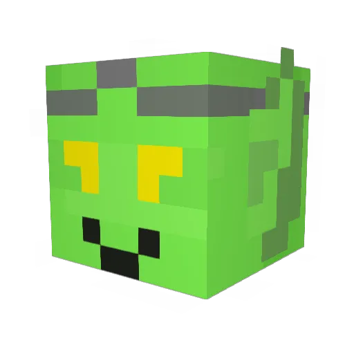 Maanvis Minecraft avatar head, 3D render
