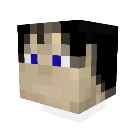 Maaow Minecraft avatar head, 3D render