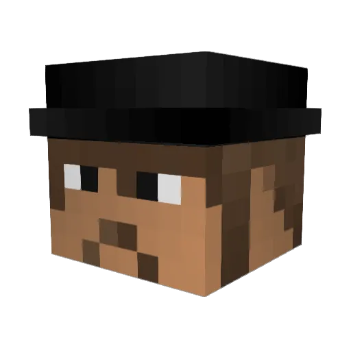 Maaowr Minecraft avatar head, 3D render