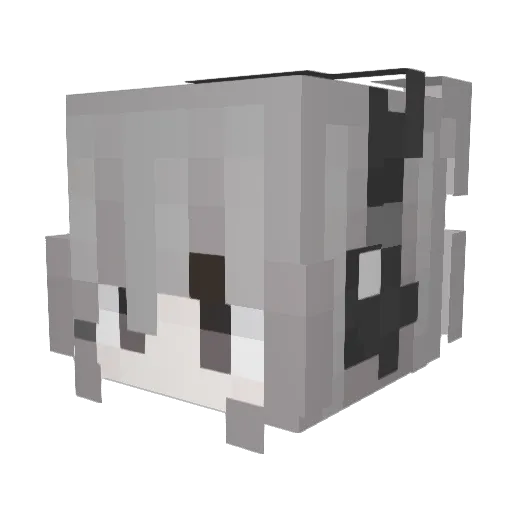 Maarnie Minecraft avatar head, 3D render