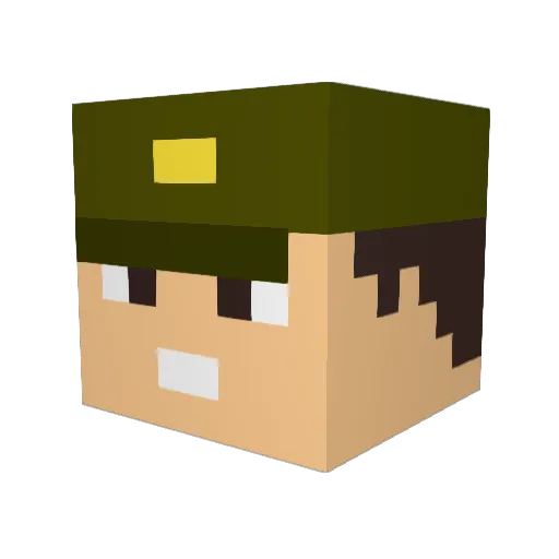 Maarsls Minecraft avatar head, 3D render