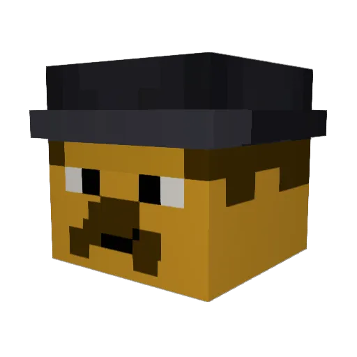 Maartenvlam Minecraft avatar head, 3D render