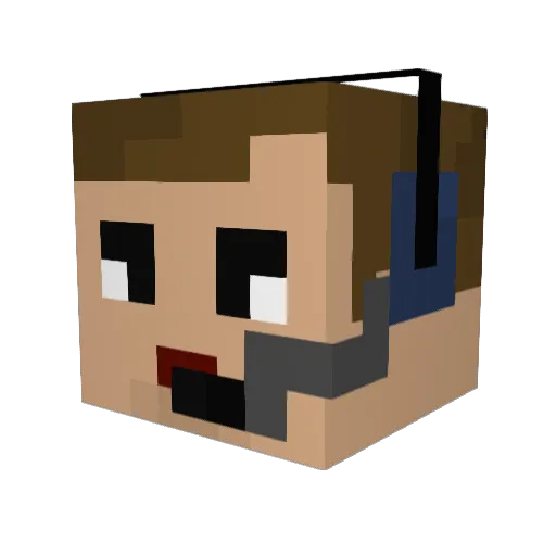 Maas1010 Minecraft avatar head, 3D render