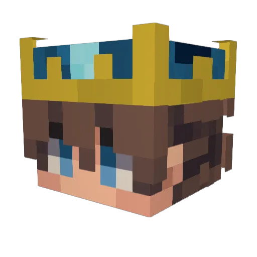 Maatisc Minecraft avatar head, 3D render