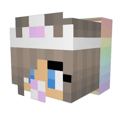 Maatjuh Minecraft avatar head, 3D render