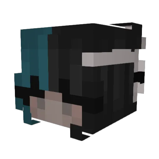 MaayN Minecraft avatar head, 3D render