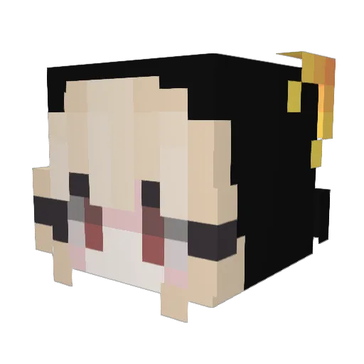 Maayumii Minecraft avatar head, 3D render
