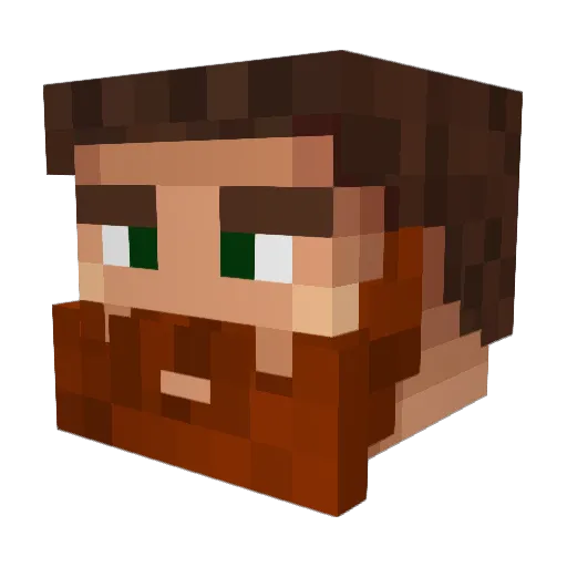 Maazendal Minecraft avatar head, 3D render