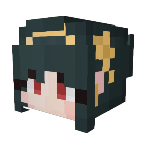 Maball Minecraft avatar head, 3D render