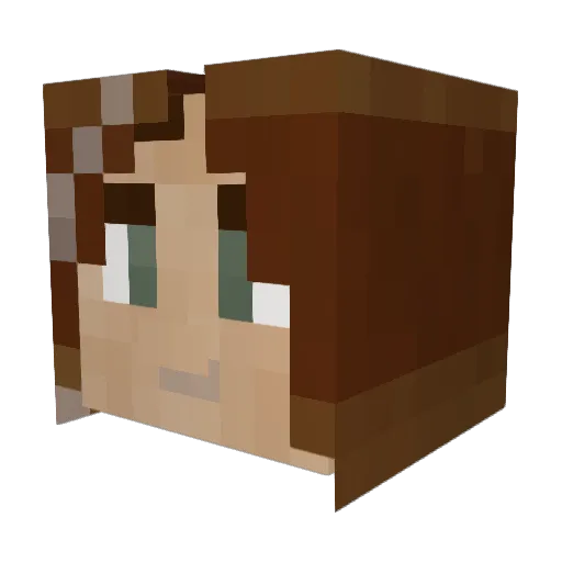 Mabel1618 Minecraft avatar head, 3D render