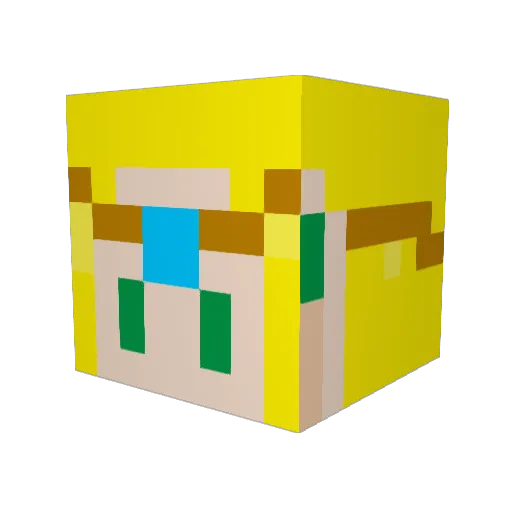 MabelMayer Minecraft avatar head, 3D render