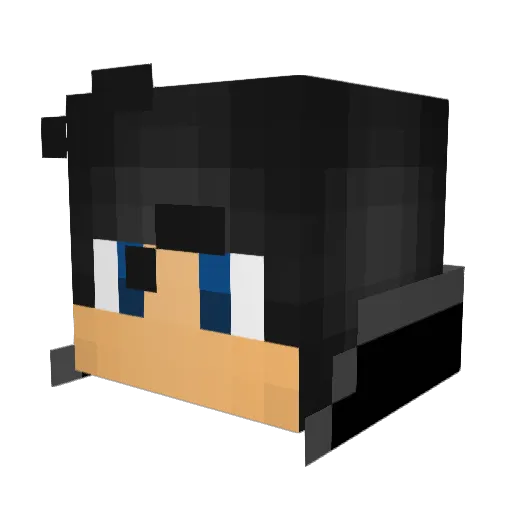 Mabertin Minecraft avatar head, 3D render