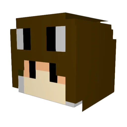 Mabi_ Minecraft avatar head, 3D render