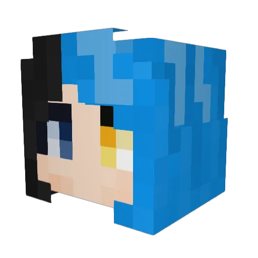 Mabia Minecraft avatar head, 3D render