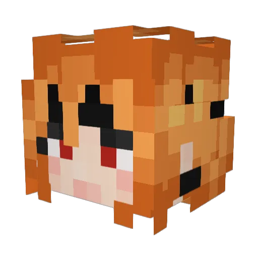 MableDONKEY Minecraft avatar head, 3D render