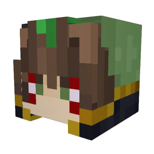 Mablehiko Minecraft avatar head, 3D render