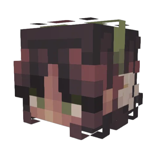 Maboroshii Minecraft avatar head, 3D render
