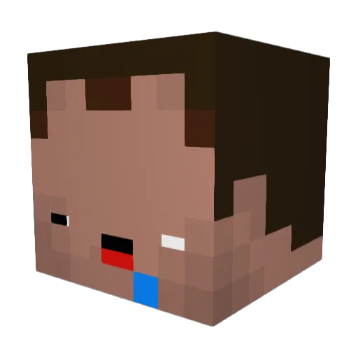 MabuGoje Minecraft avatar head, 3D render