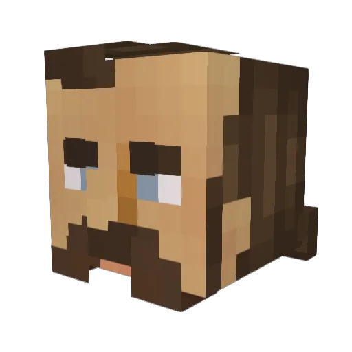 Maburon Minecraft avatar head, 3D render