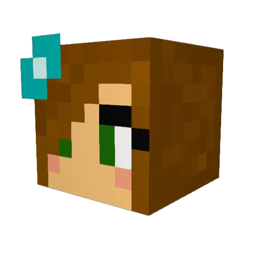 Mac123Mary Minecraft avatar head, 3D render