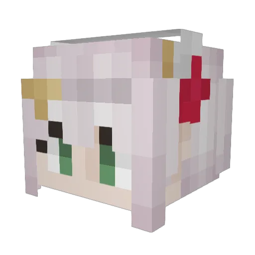 MacArthur_ Minecraft avatar head, 3D render