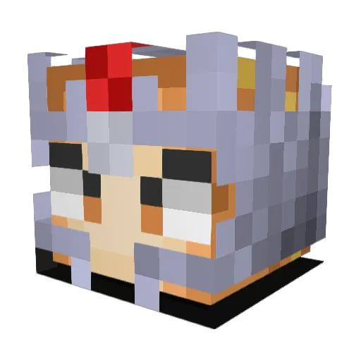 MacAttackJack Minecraft avatar head, 3D render