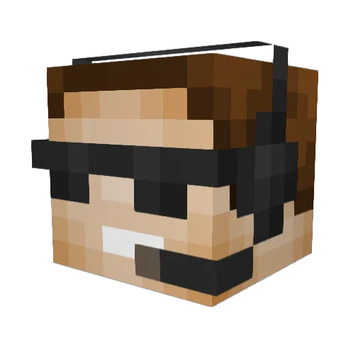 MacBain Minecraft avatar head, 3D render