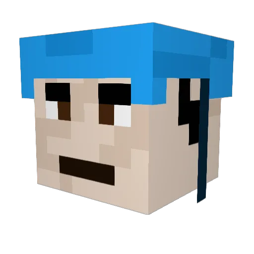 MacBaso Minecraft avatar head, 3D render