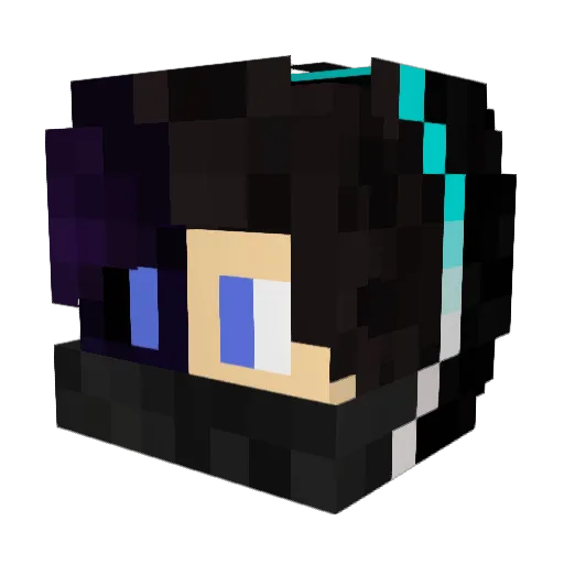 MacBerny Minecraft avatar head, 3D render
