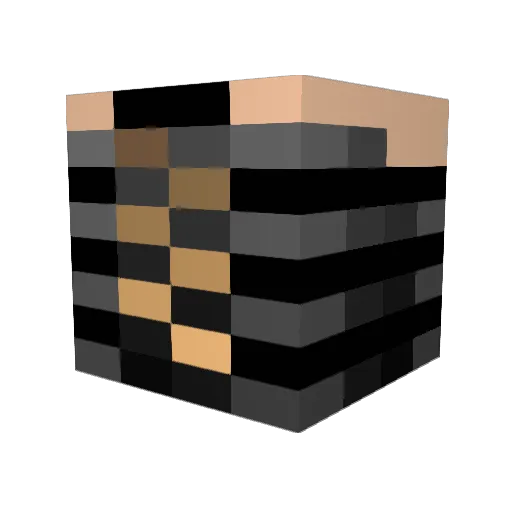 MacBookProM2 Minecraft avatar head, 3D render
