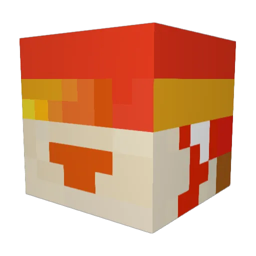 MacCake_ Minecraft avatar head, 3D render