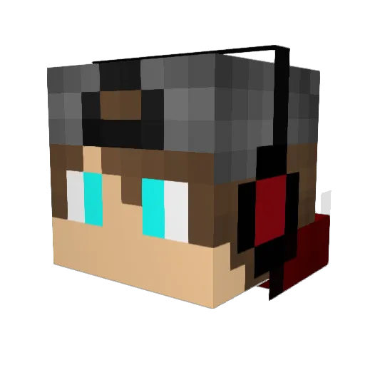 MacChack Minecraft avatar head, 3D render