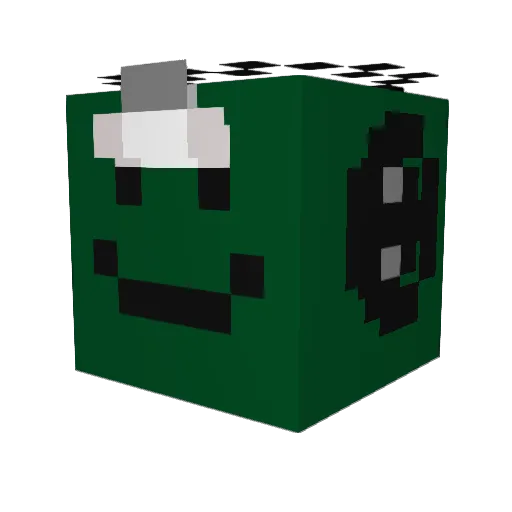 MacChangus Minecraft avatar head, 3D render
